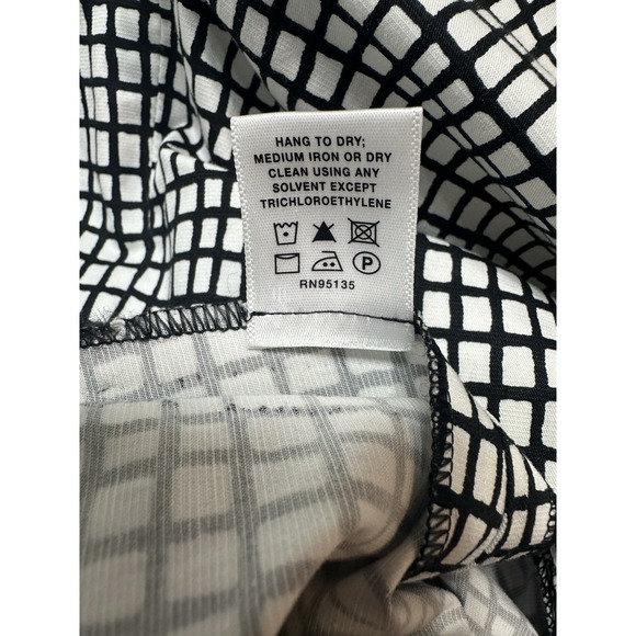 Lafayette 148 Stanton Black White Grid Ankle Pants Sz 8 Work Chic - Picture 6 of 6